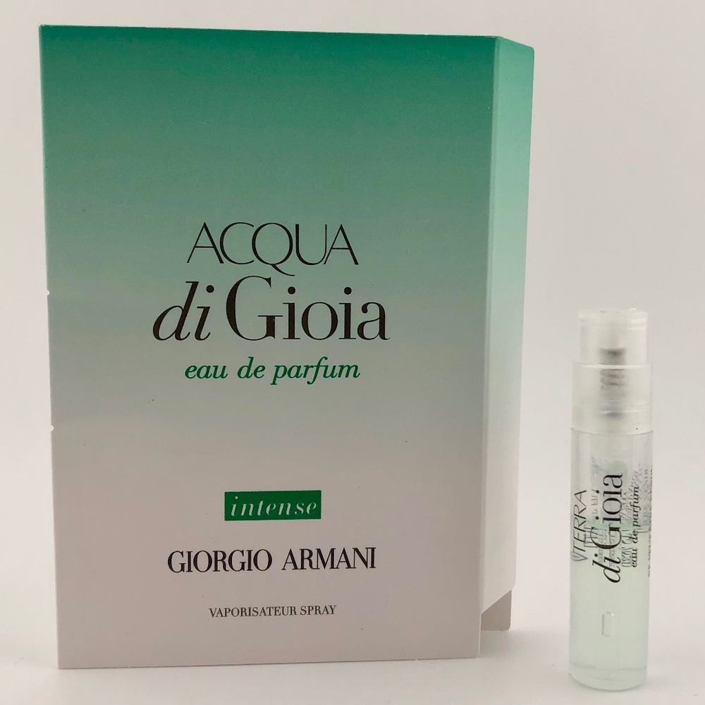 ❤️ 4 for $25 Giorgio Armani Acqua di Gioia INTENSE Mini Travel Vial NEW on Card